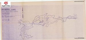 Contour map for Dryberry Lake, Ontario