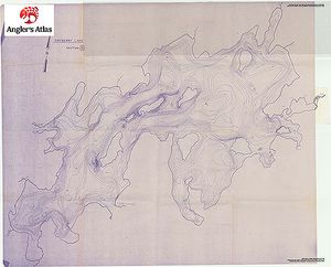 Contour map for Dryberry Lake, Ontario