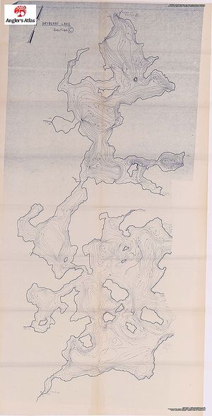 Contour map for Dryberry Lake, Ontario