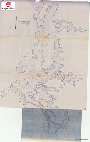 Contour map for Dryberry Lake, Ontario