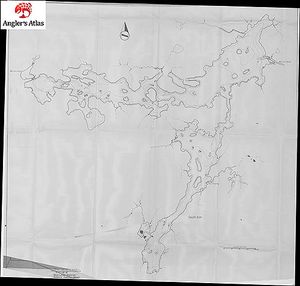 Contour map for Berens Lake, Ontario