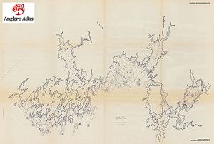 Contour map for Rainy Lake, Ontario