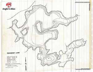 Contour map for Rosamond Lake, Ontario
