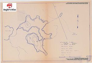 Contour map for Wickens Lake, Ontario
