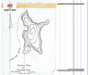 Contour map for Snowfall Lake, Ontario