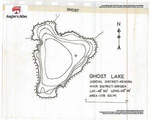 Contour map for Ghost Lake, Ontario