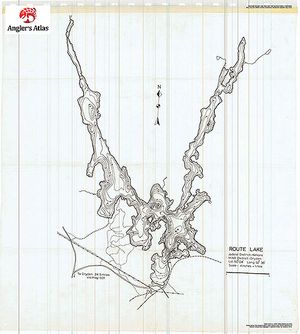 Contour map for Route Lake, Ontario