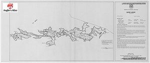 Contour map for Uchi Lake, Ontario