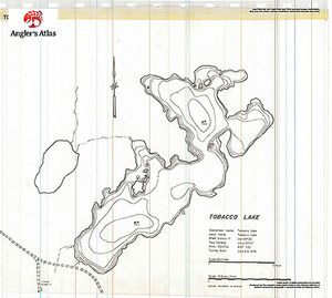 Contour map for Tobacco Lake, Ontario
