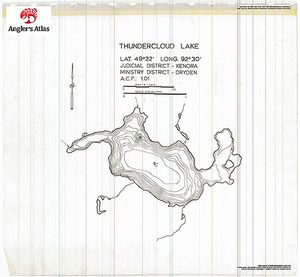 Contour map for Thundercloud Lake, Ontario