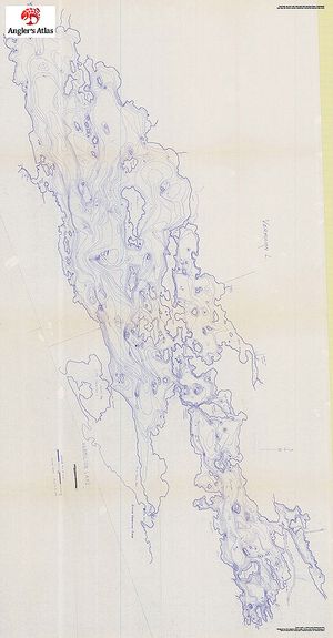 Contour map for Vermillion Lake, Ontario