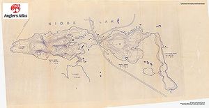 Contour map for Niobe Lake, Ontario