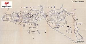 Contour map for Niobe Lake, Ontario