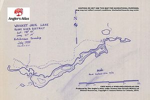 Contour map for Atikokan River, Ontario