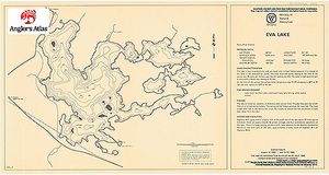 Contour map for Eva Lake, Ontario