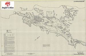 Contour map for Sturgeon lake, Ontario