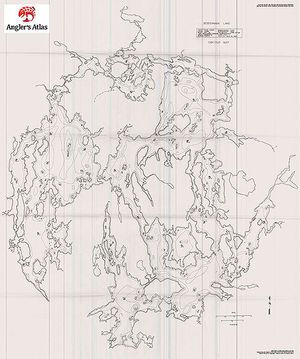 Contour map for Wapikaimaski Lake, Ontario
