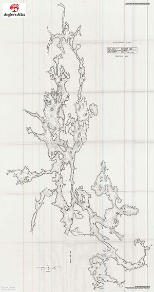 Contour map for Wapikaimaski Lake, Ontario
