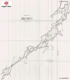 Contour map for Wapikaimaski Lake, Ontario