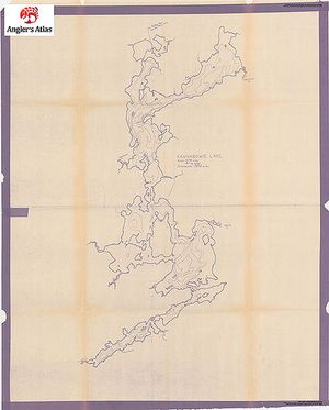 Contour map for Kashabowie Lake, Ontario