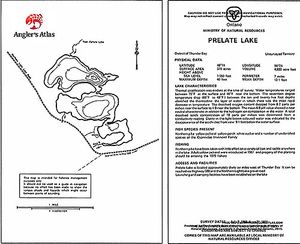 Contour map for Prelate Lake, Ontario