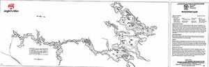 Contour map for Pakashkan Lake, Ontario