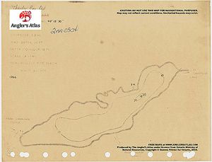 Contour map for Iron Range Lake, Ontario