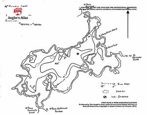 Contour map for Matawin River, Ontario