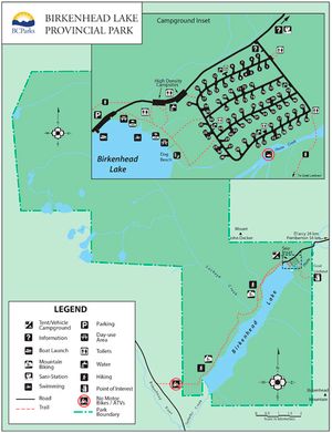Provincial Park map for BIRKENHEAD LAKE, British Columbia