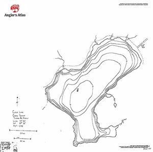 Contour map for Cloud Lake, Ontario