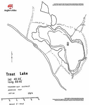 Contour map for Trout Lake, Ontario