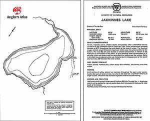 Contour map for Jackinnes Lake, Ontario