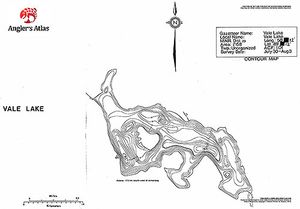 Contour map for Vale Lake, Ontario