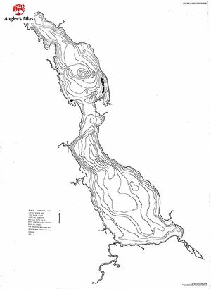 Contour map for Black Sturgeon Lake, Ontario