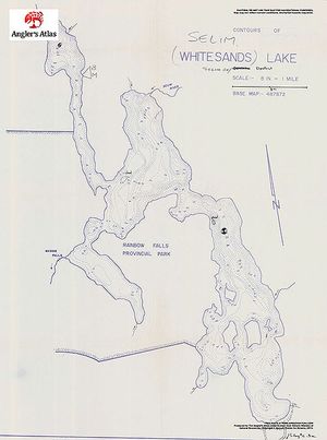 Contour map for Whitesand Lake, Ontario
