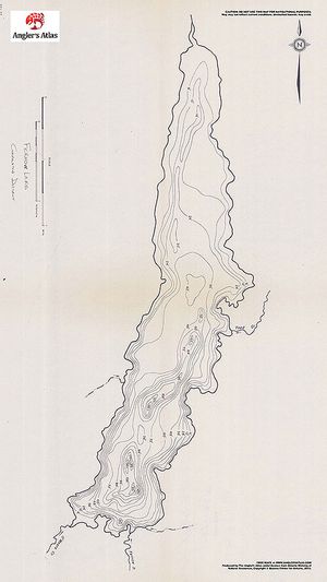 Contour map for Fernow Lake, Ontario