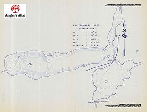 Contour map for Manitouwadge Lake, Ontario