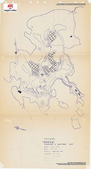 Contour map for Tocheri Lake, Ontario