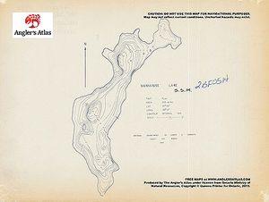 Contour map for Mamainse Lake, Ontario