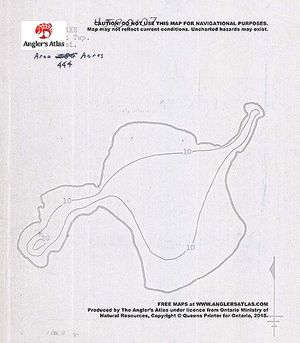 Contour map for Carey Lake, Ontario