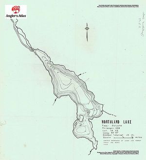 Contour map for Northland Lake, Ontario