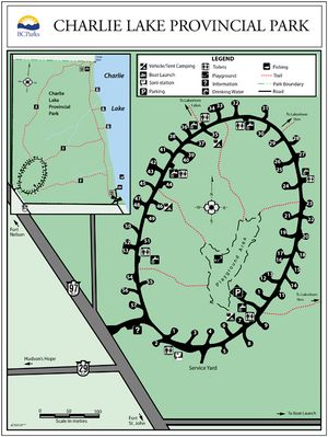 Provincial Park map for CHARLIE LAKE, British Columbia