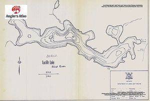 Contour map for Lucille Lake, Ontario