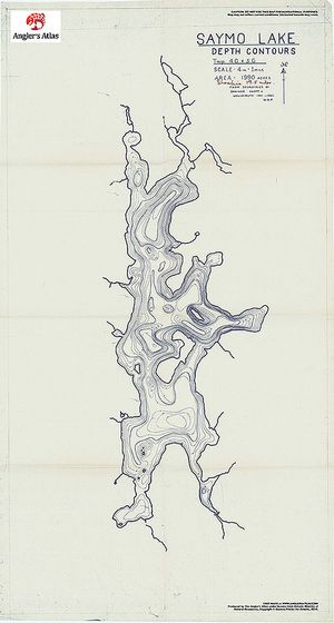 Contour map for Saymo Lake, Ontario