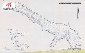 Contour map for Stray Lake, Ontario
