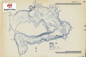 Contour map for Wakomata Lake, Ontario