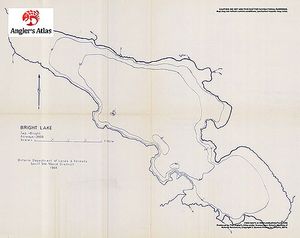 Contour map for Bright Lake, Ontario