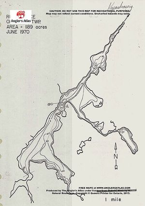Contour map for Rufus Lake, Ontario