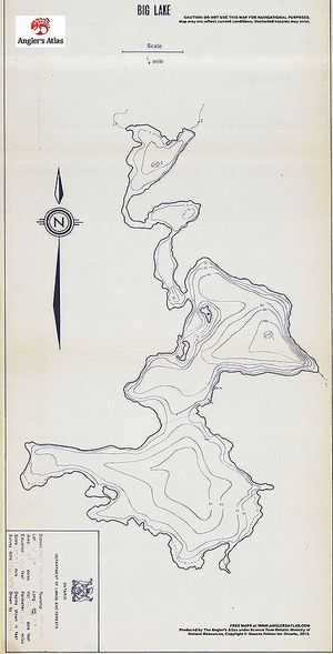 Contour map for Big Lake, Ontario