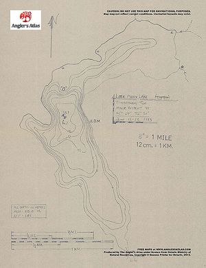 Contour map for Little Moon Lake, Ontario